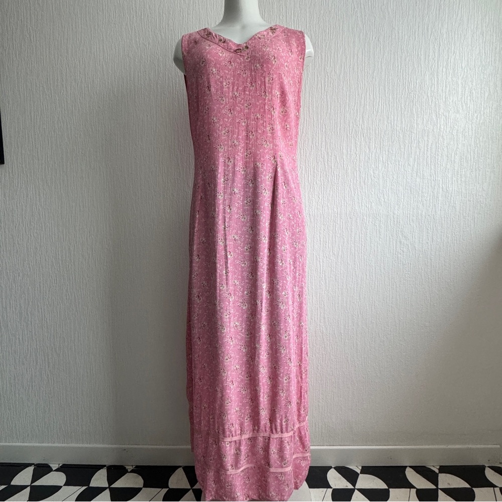 Vintage April Cornell Floral Print Maxi Dress